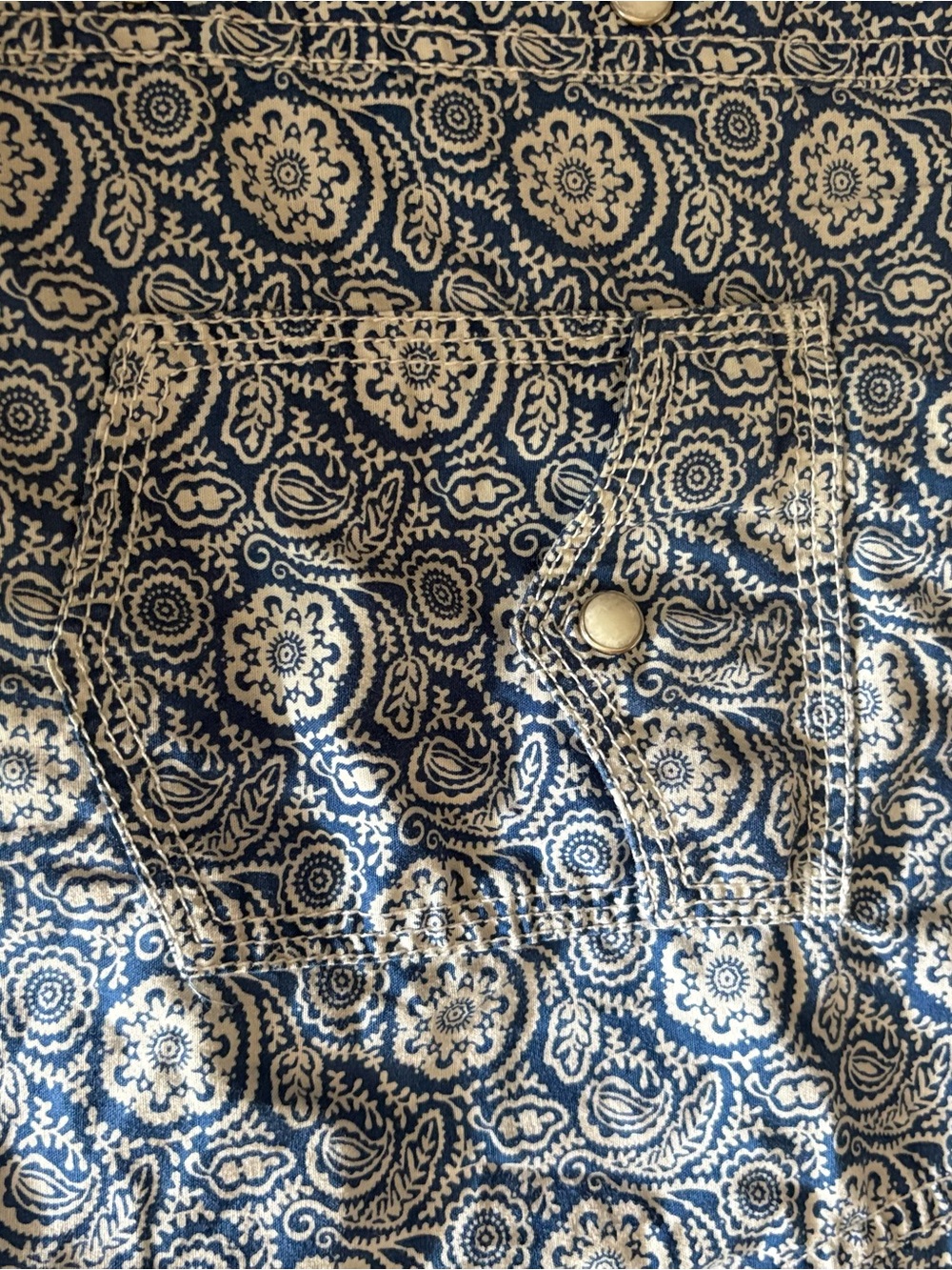 Wrangler Blue Printed Long-Sleeve Men's Shirt size M - Picture 5 of 6